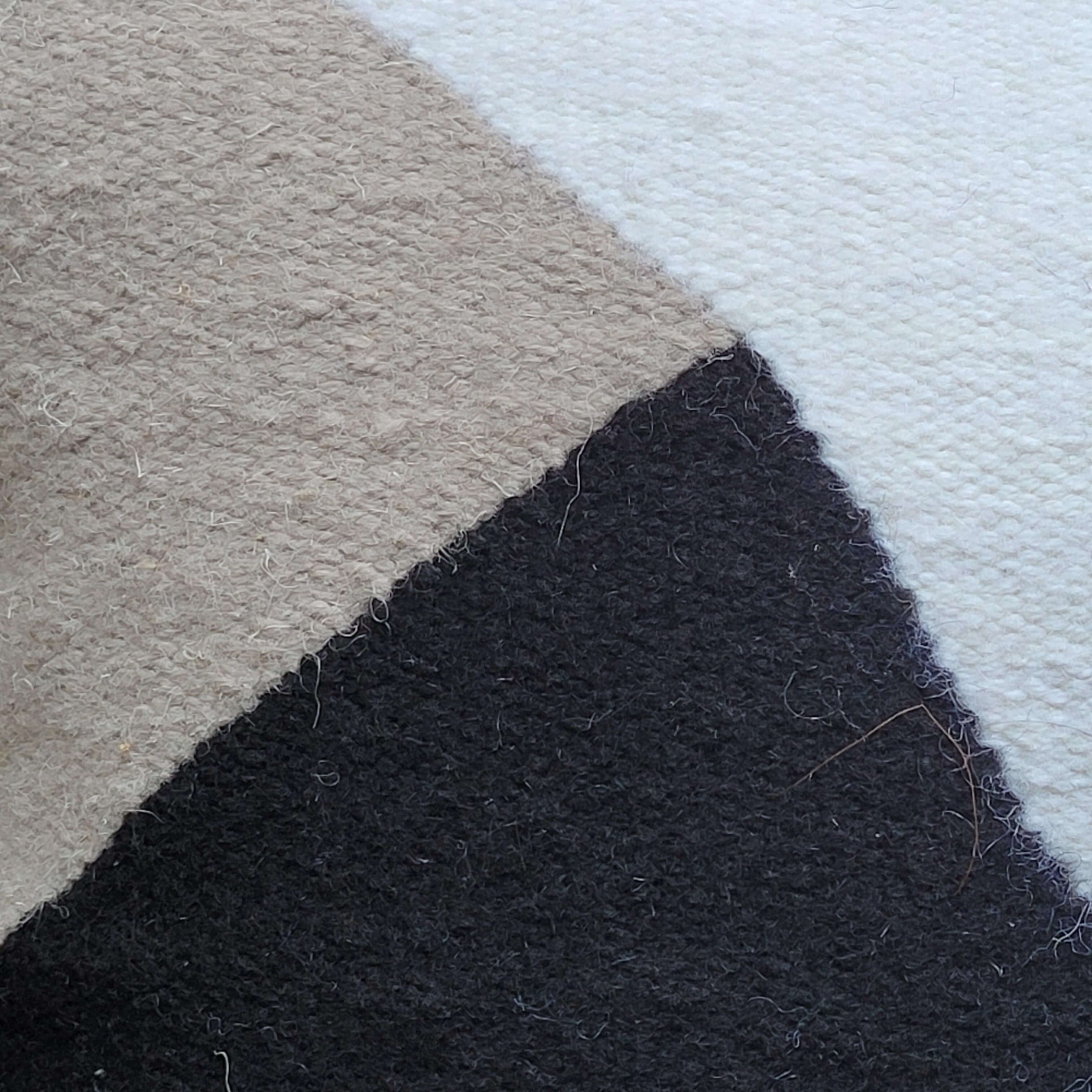 black beige white pillow cover