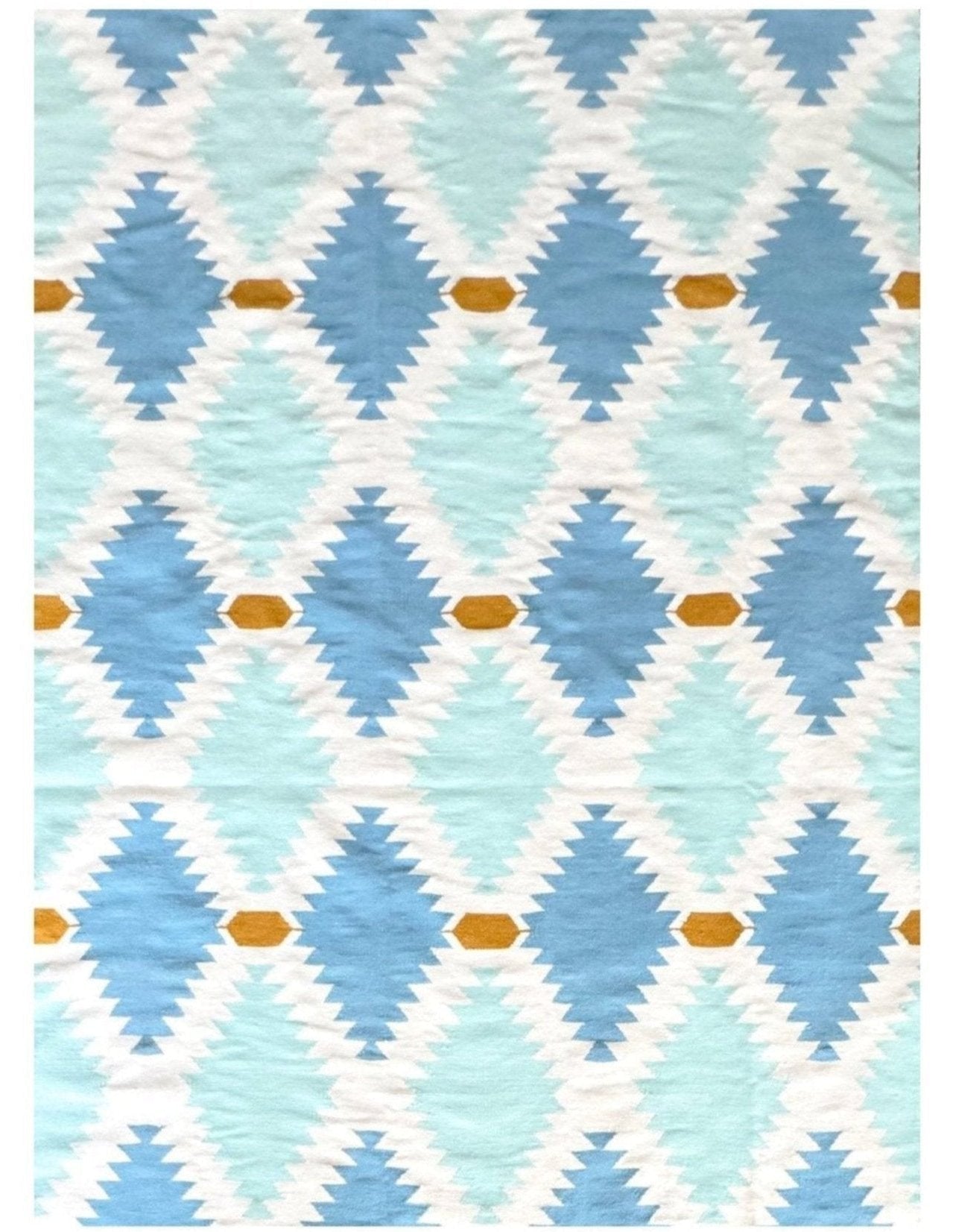 Blue Diamonds Handwoven Area Rug