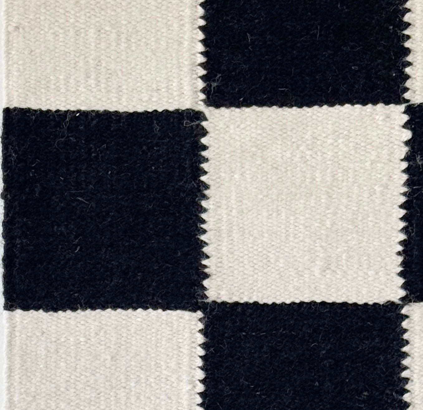Rustic Checkered Handwoven Area Rug