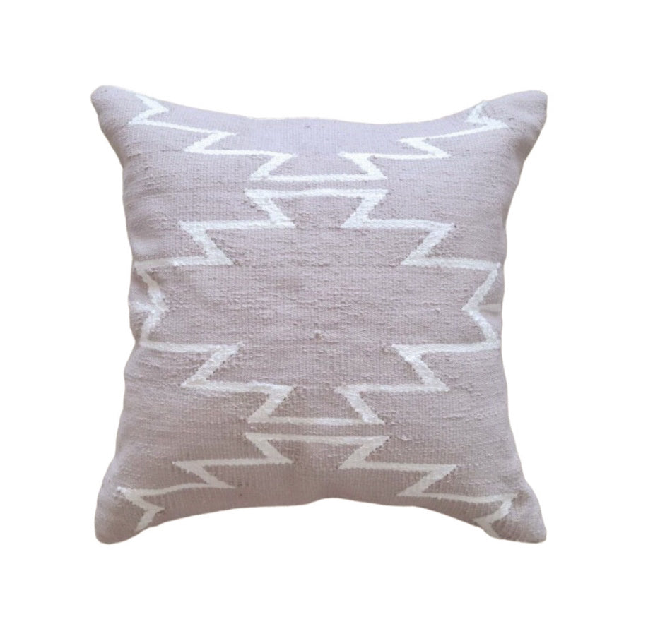 Decorative pillow with zigzag pattern on a Taupe a grey shade
background