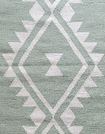 Femi Sage green Kilim Runner Rug