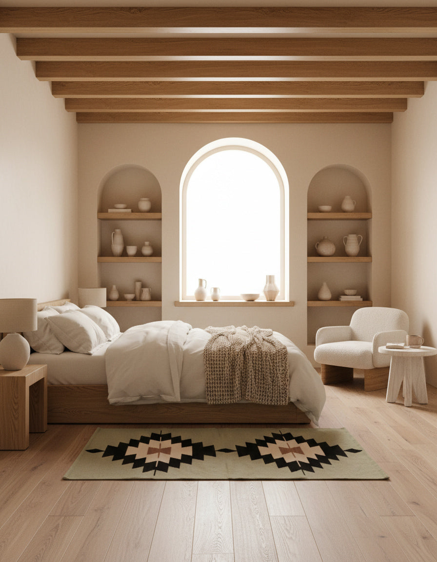 Green Arizona Handwoven Kilim Runner & Area Rug