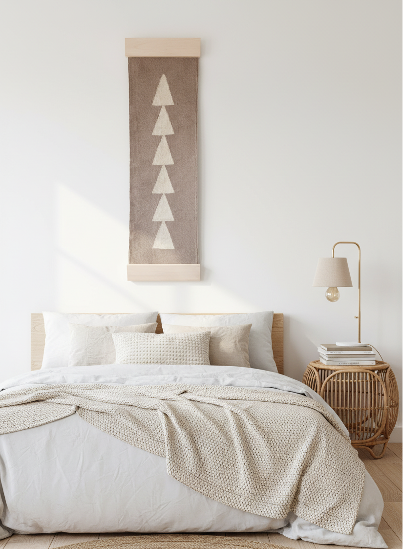 Luma Minimalist Taupe Wall Hanging