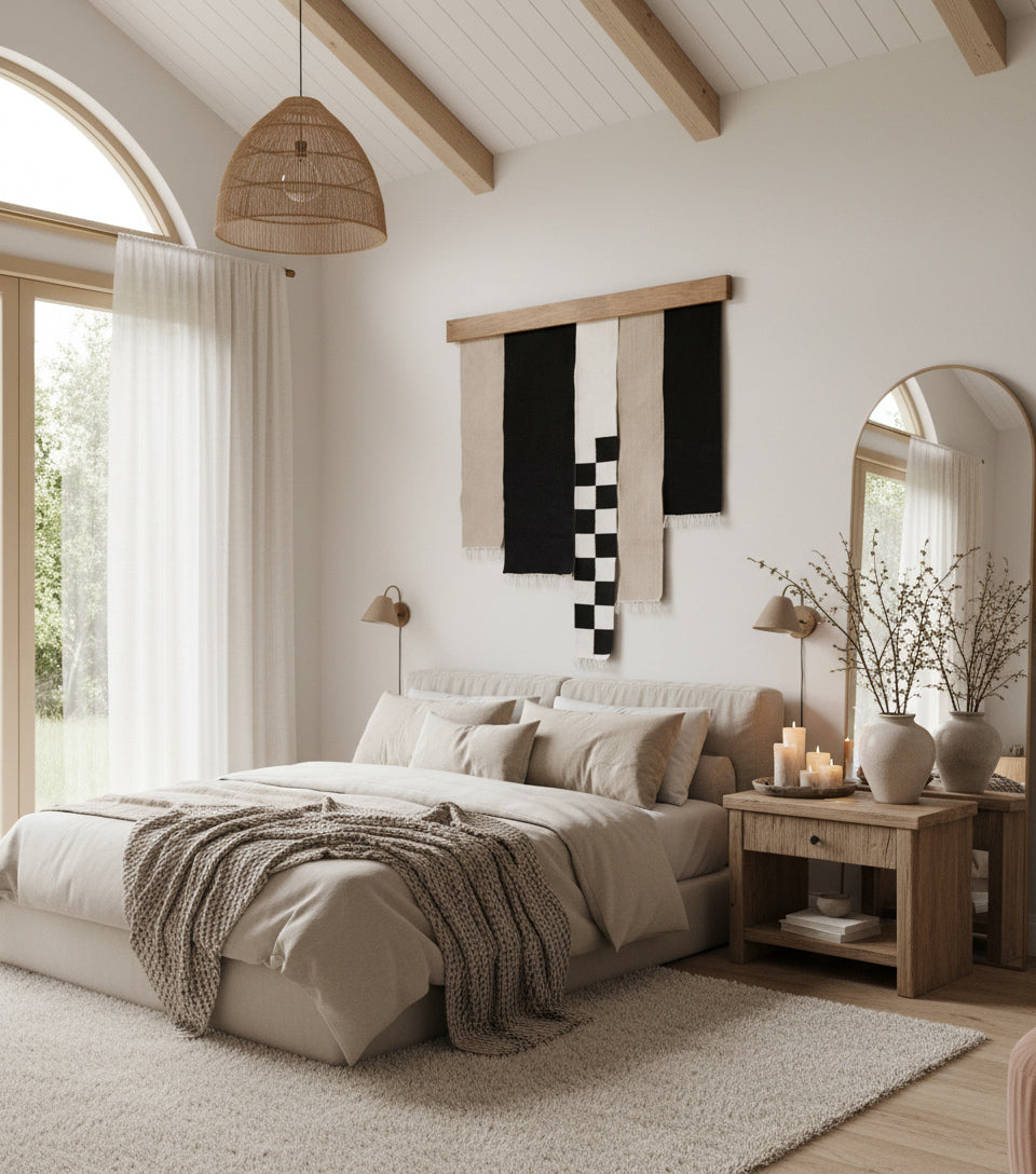 Noir Checkered Wall Hanging