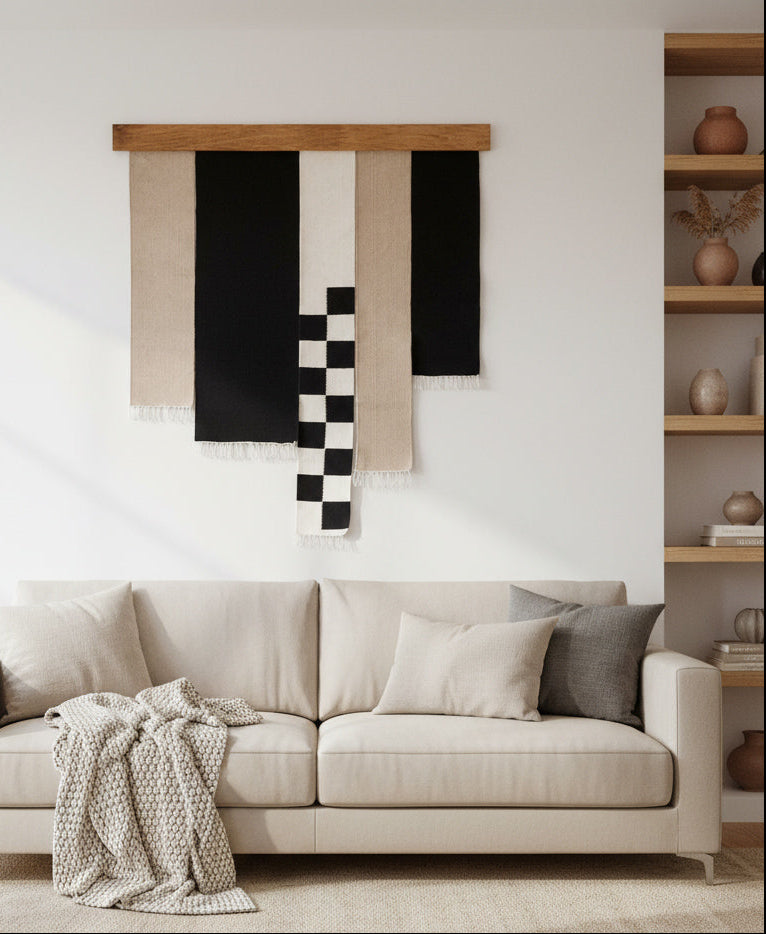 Noir Checkered Wall Hanging