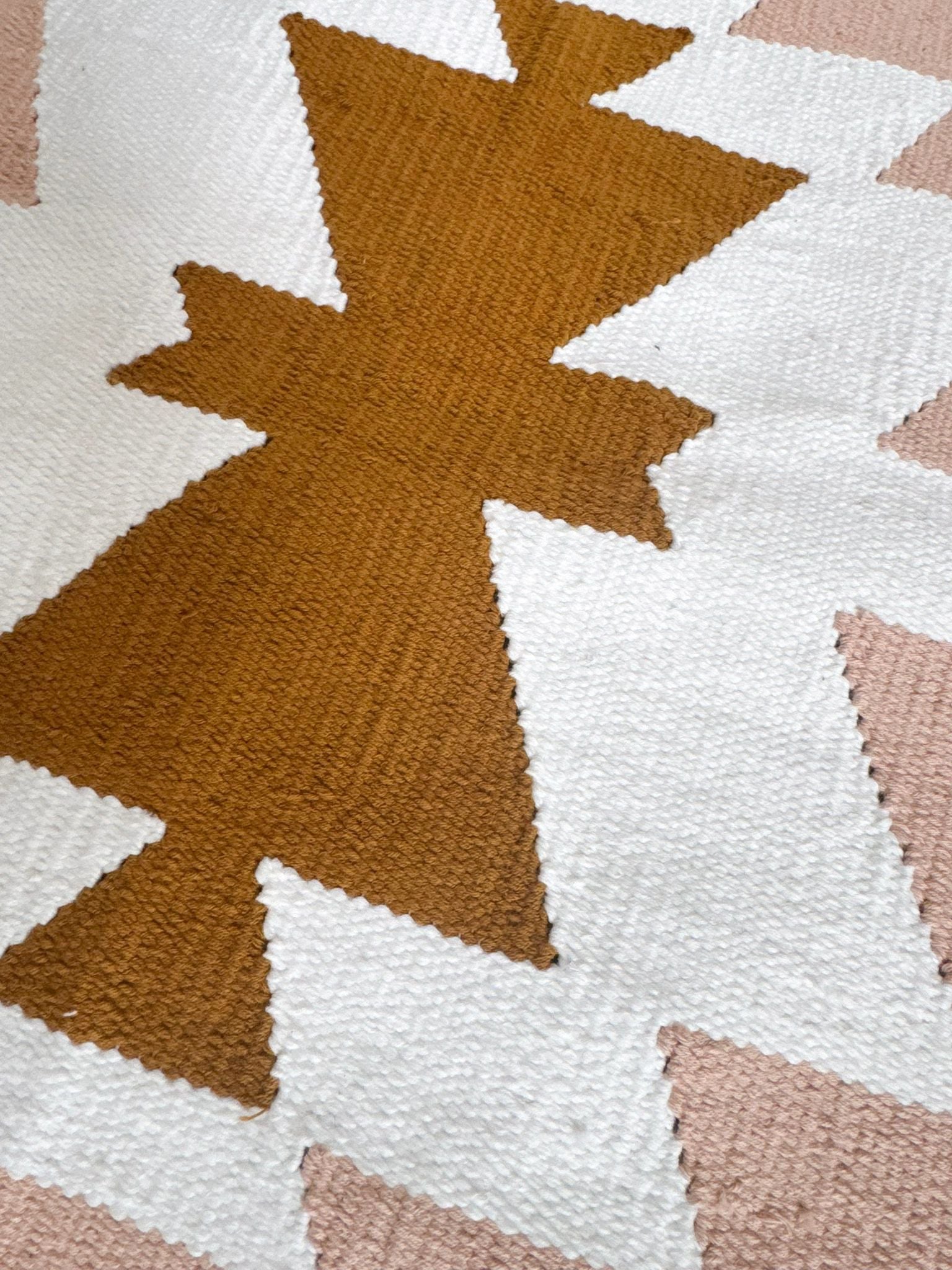 Passion Pink & Mustard Throw Pillow