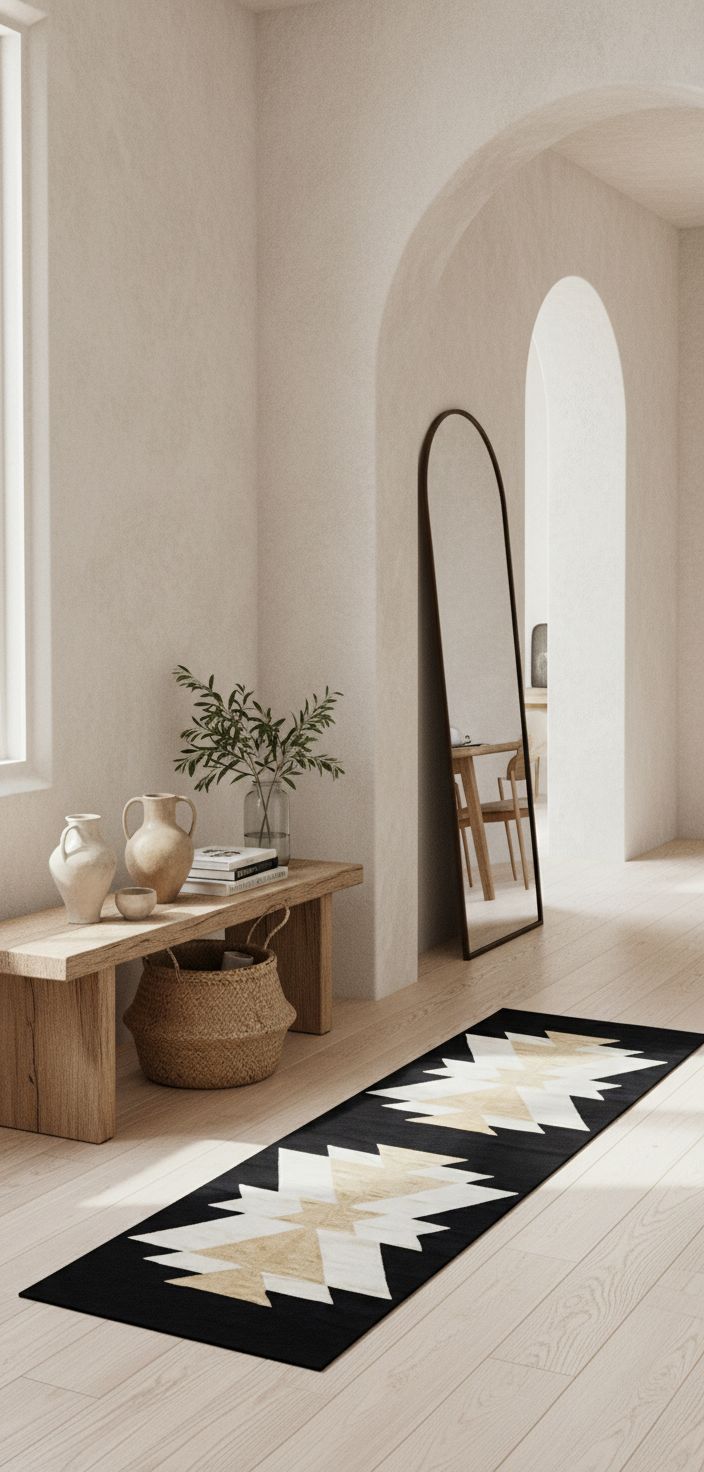 Royal Black Handwoven Rug | Black