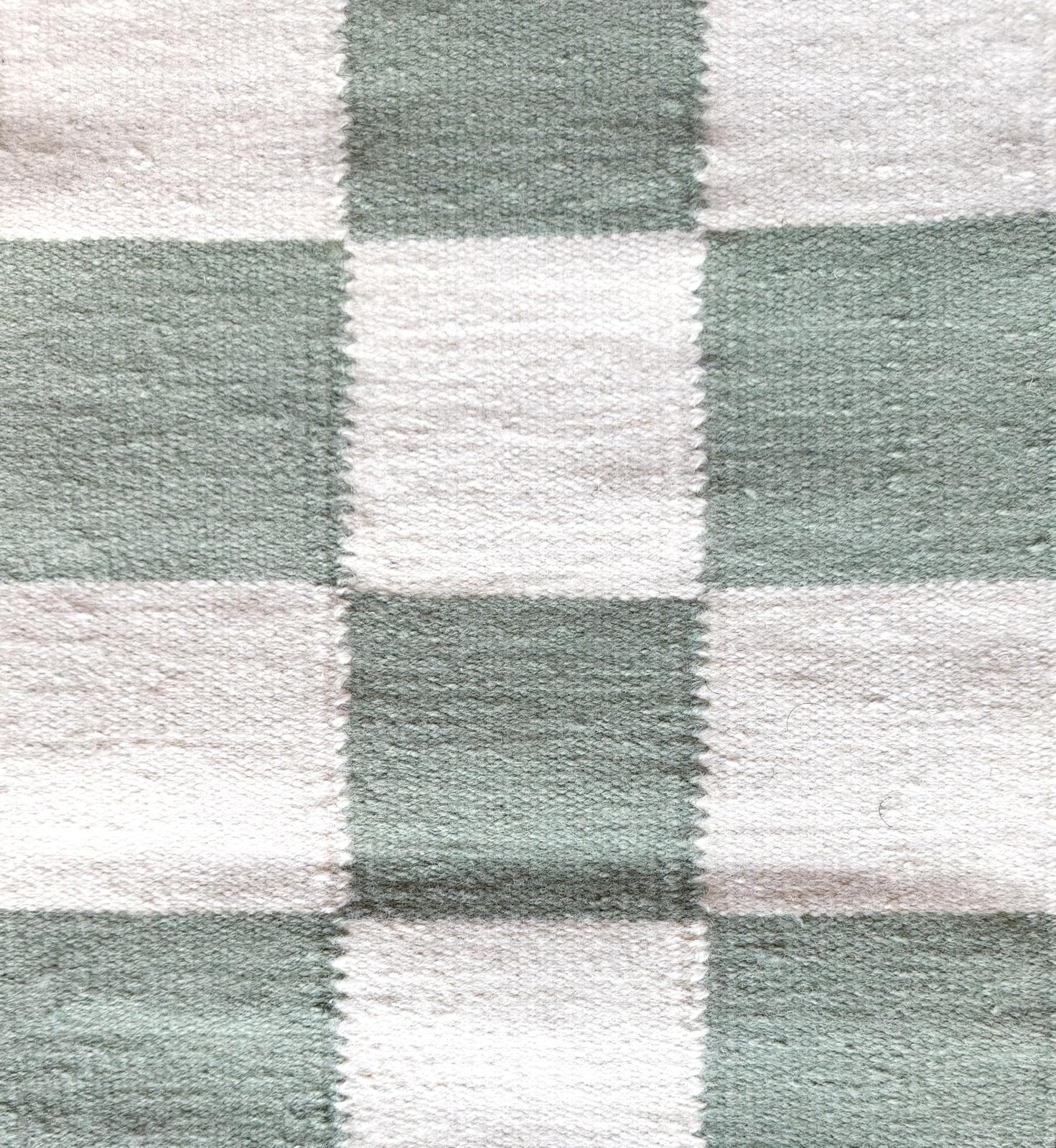 Rustic Checkered Handwoven Area Rug
