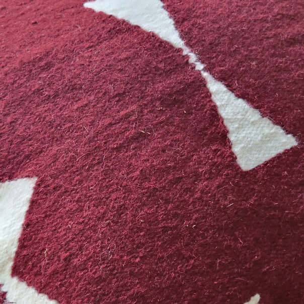 Maroon Handwoven Throw Pillow Cover