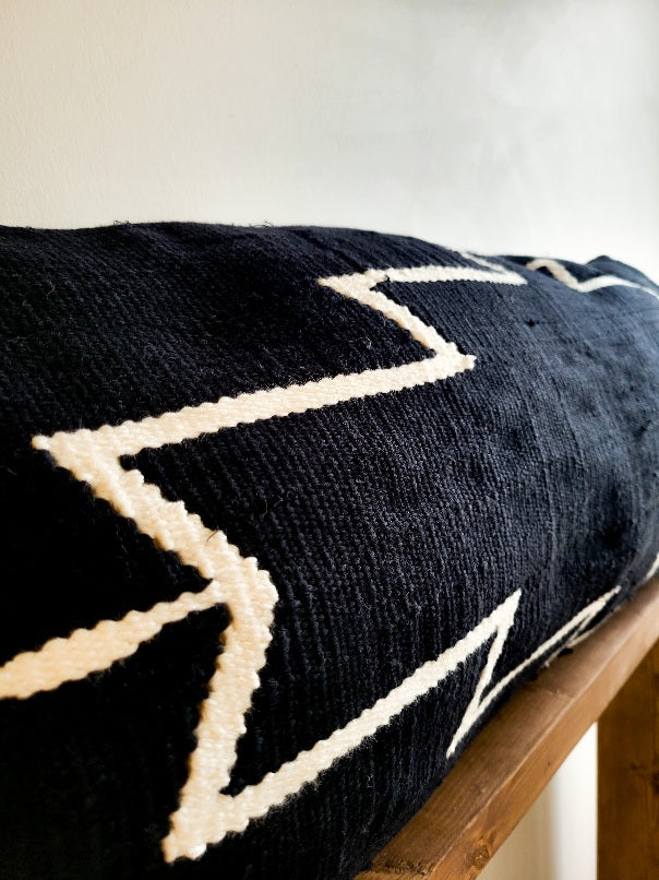 Zane Black Extra Long Lumbar Pillow