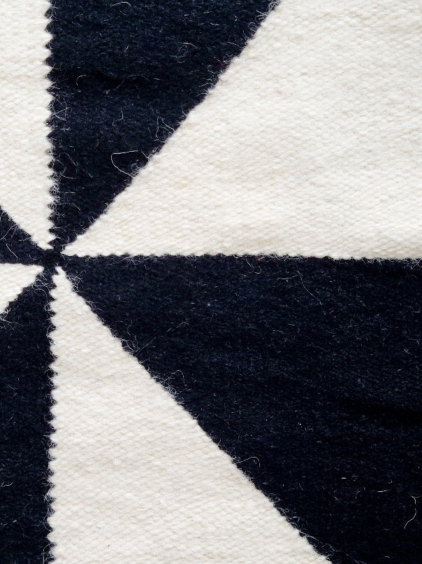 black and white runner kilim