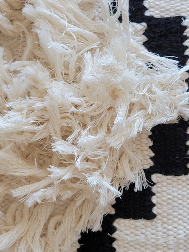 white fluffy pillow cover