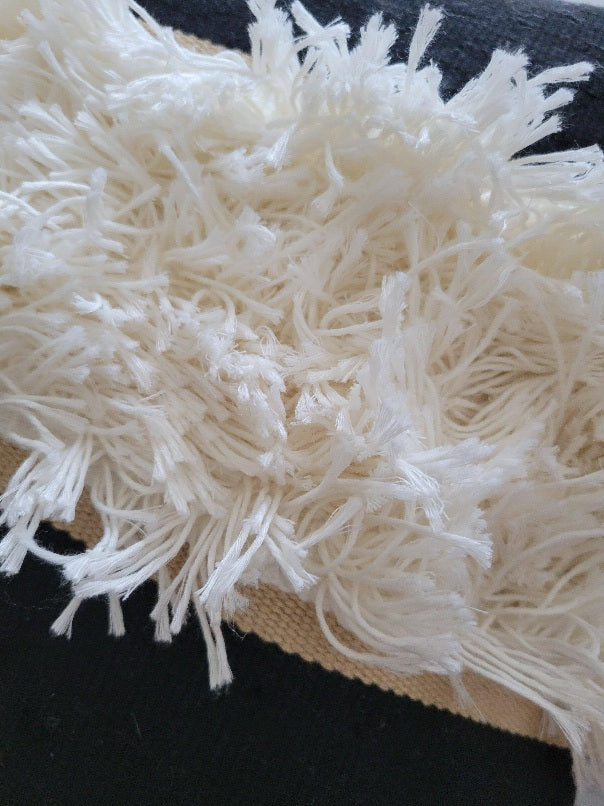 black and cream decorative pillow case