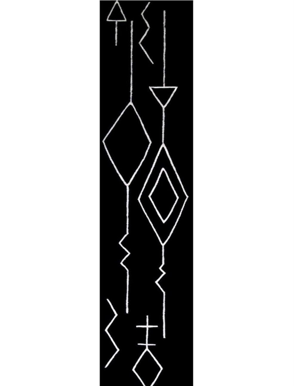 black cotton kilim rug