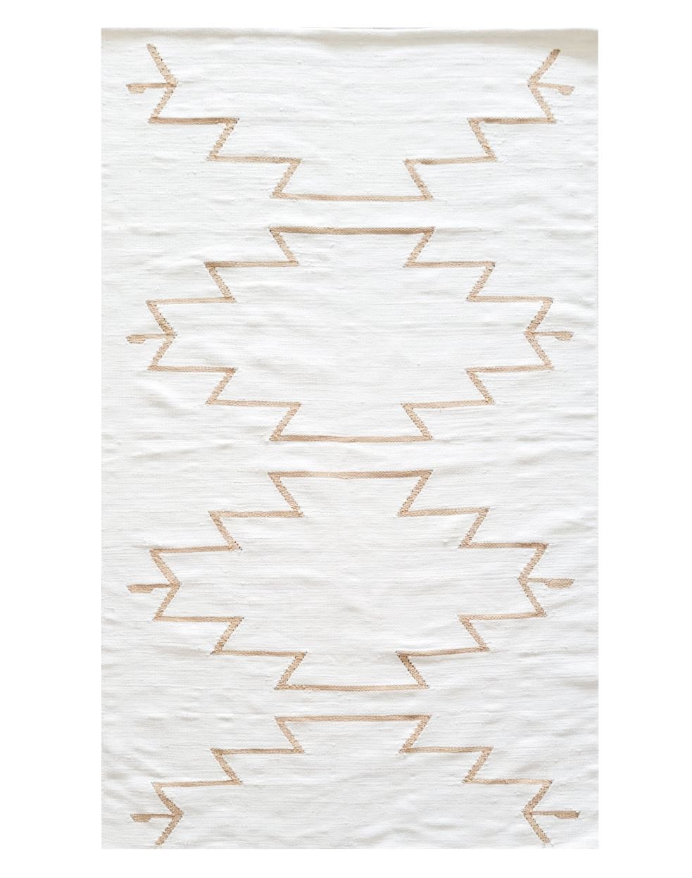 Black & White Cleo Handwoven Kilim Rug | Cotton