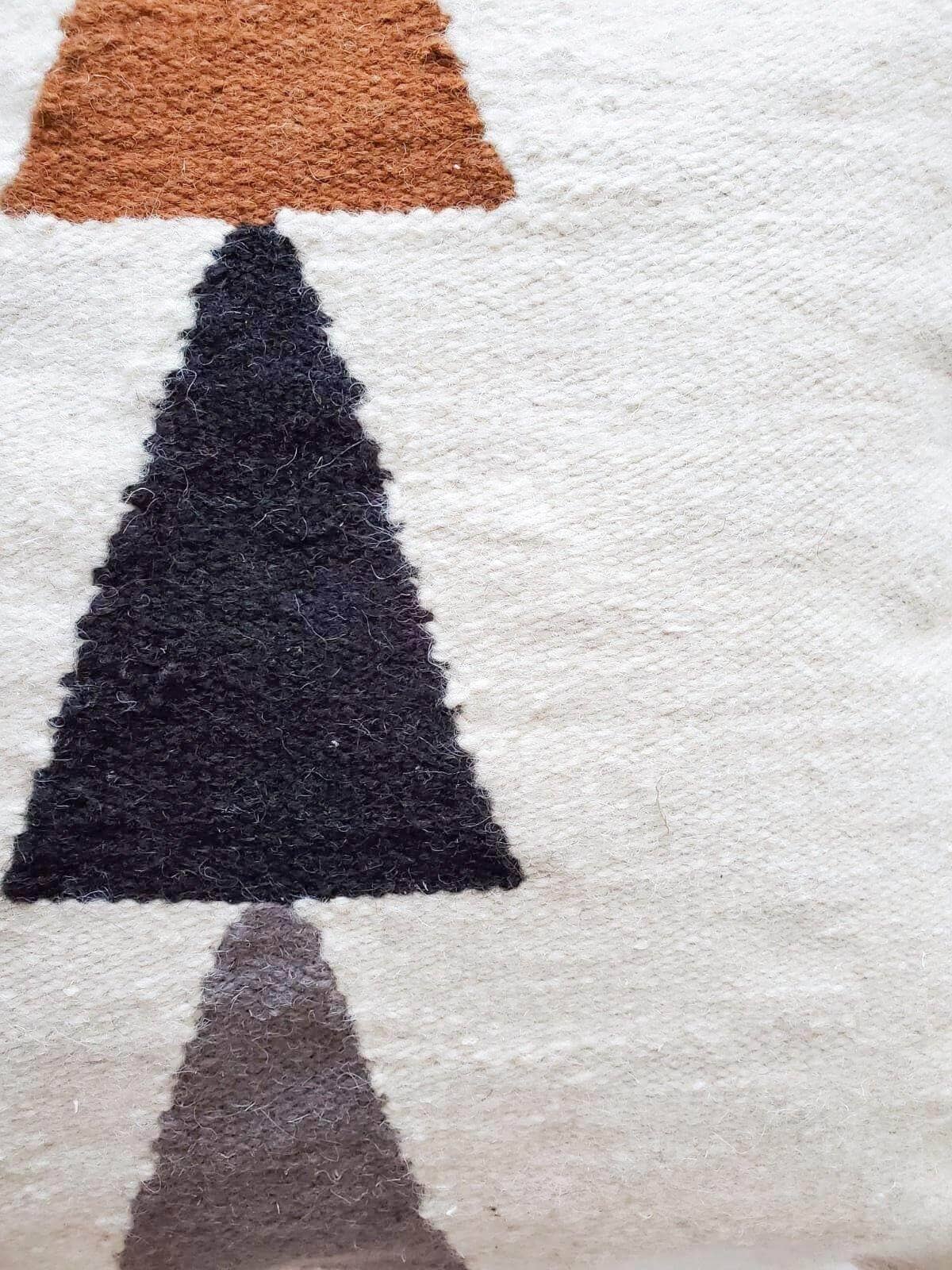 boho wool throw pillows