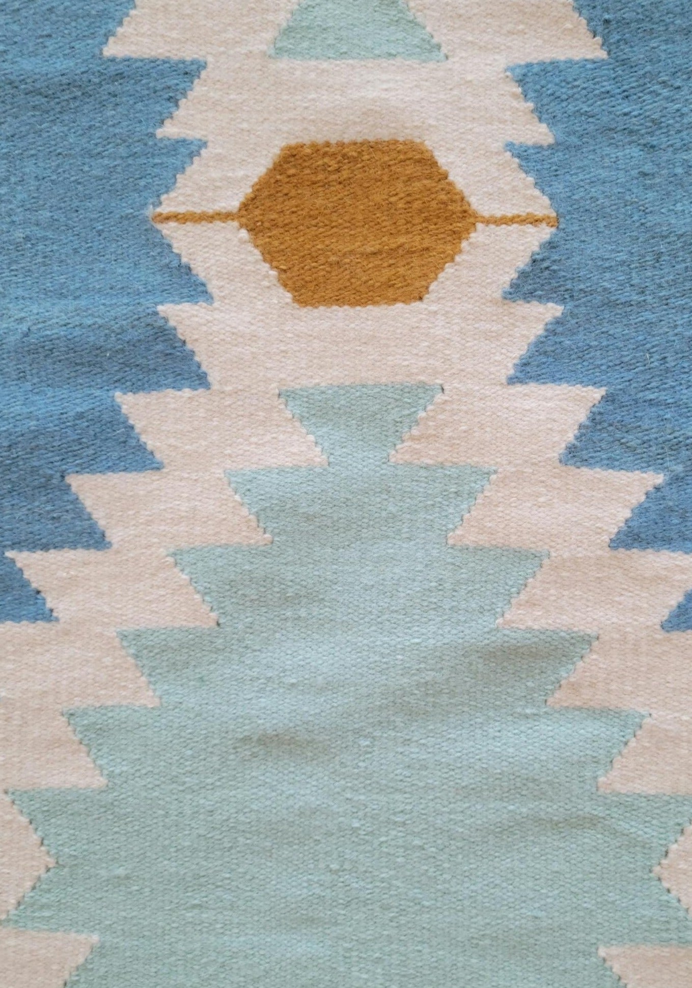 Blue Diamonds Handwoven Area Rug