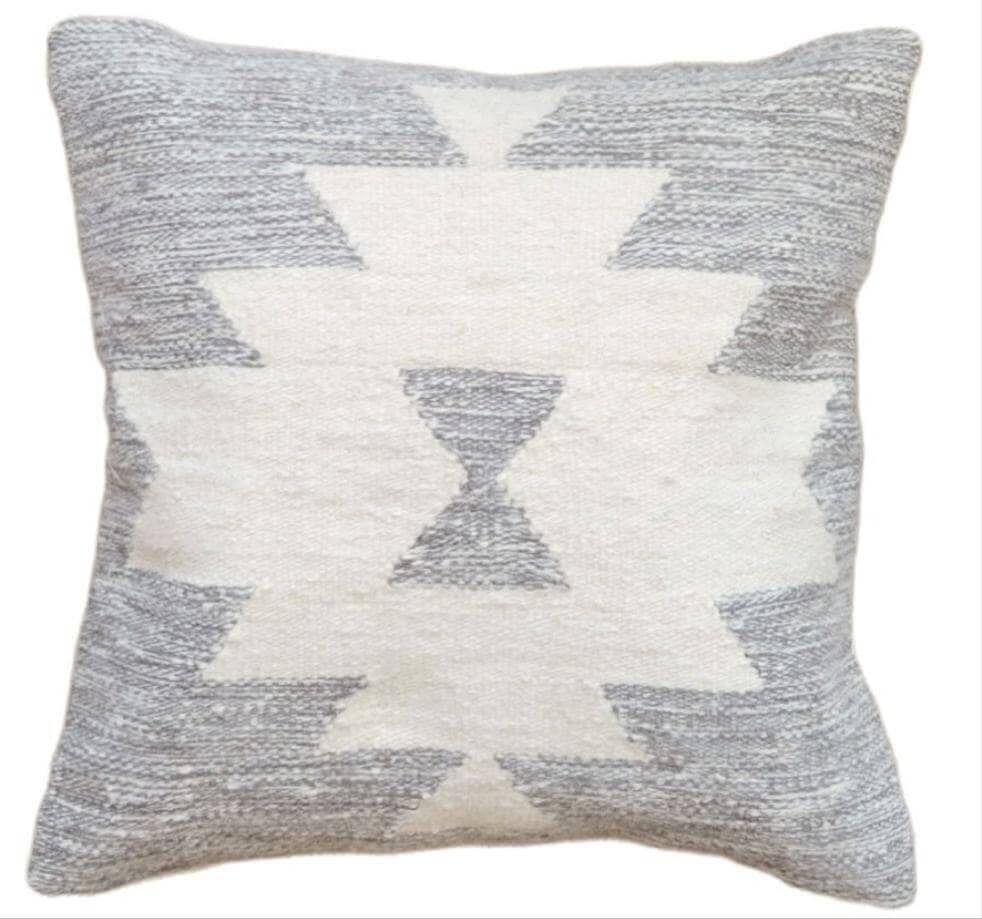 grey throw pillow