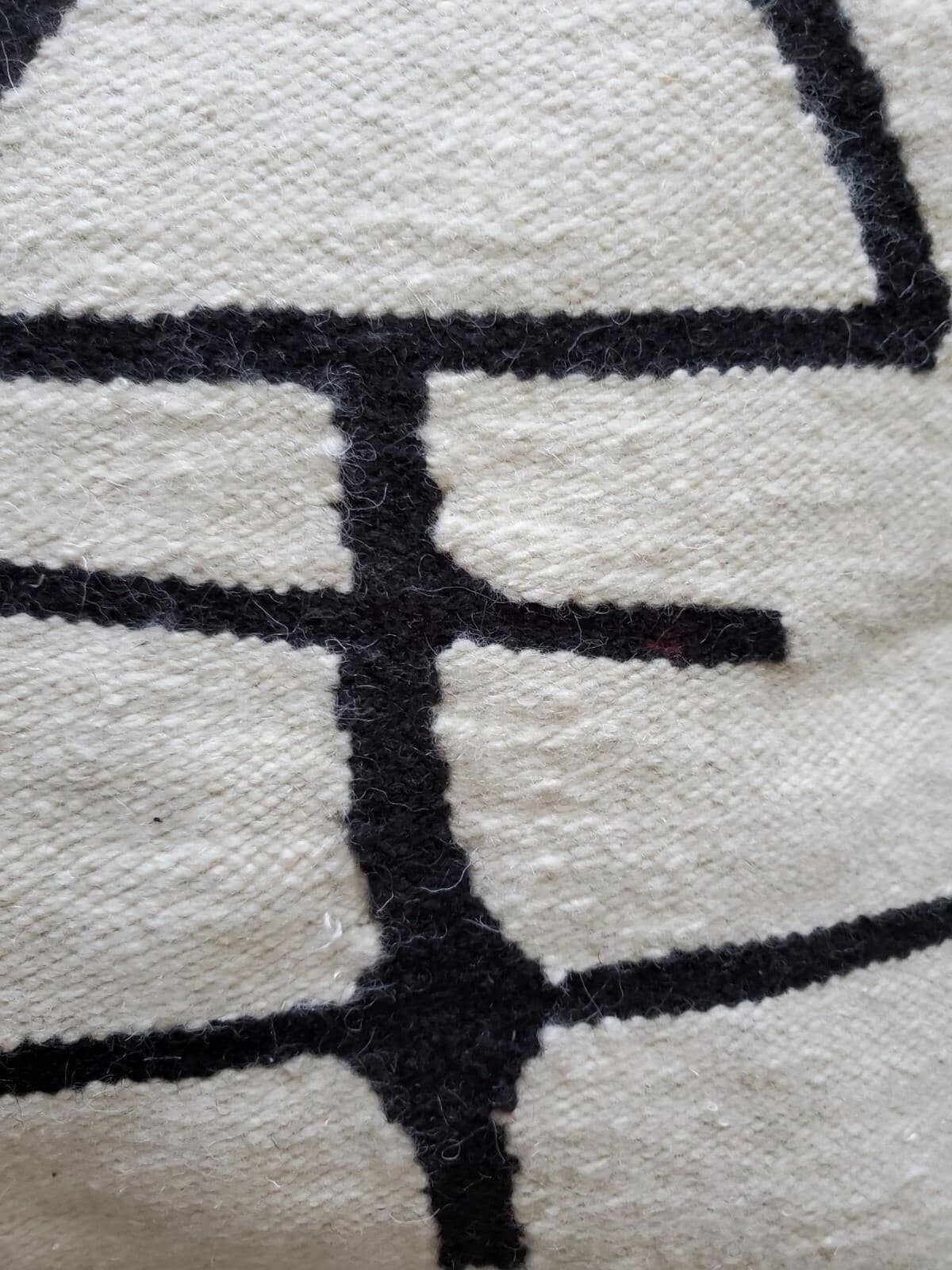 black and white pillows