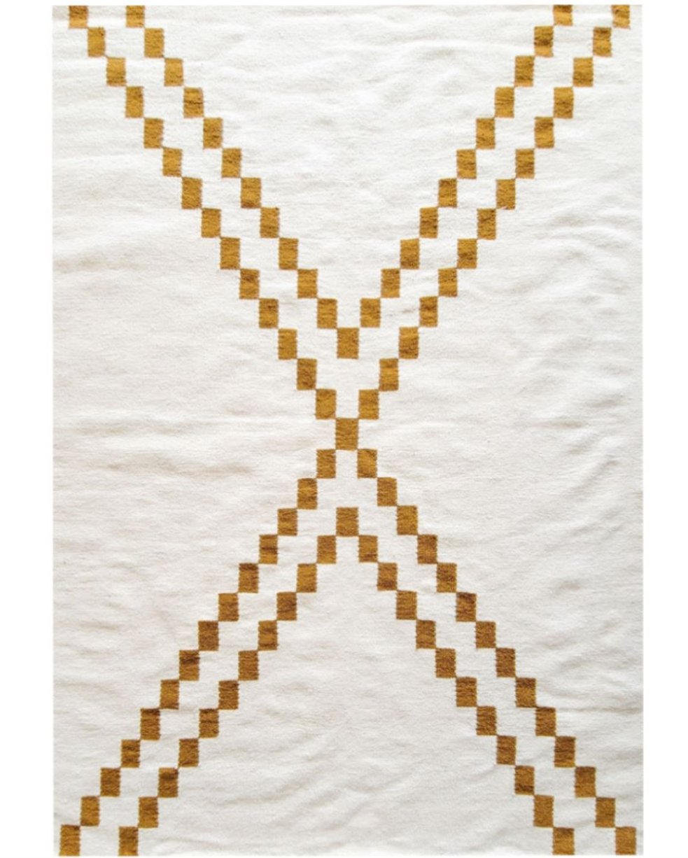 Gold Mamluk Handwoven Kilim Rug