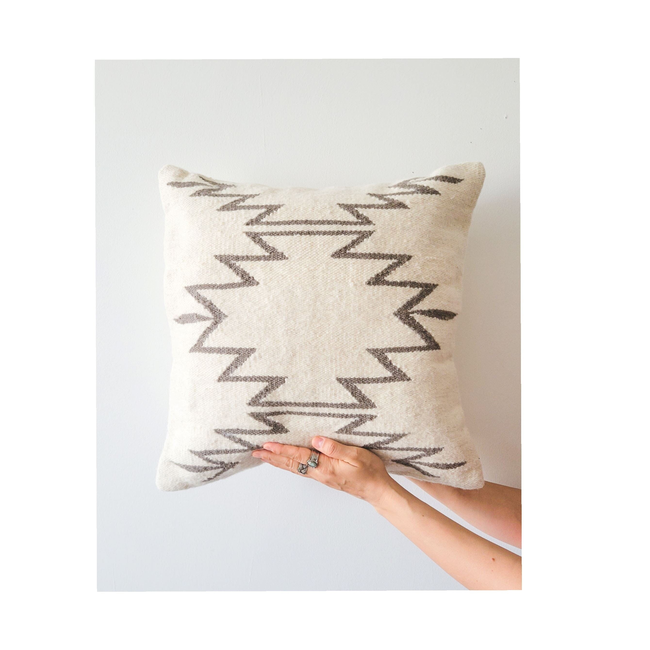 handwoven neutral pillow