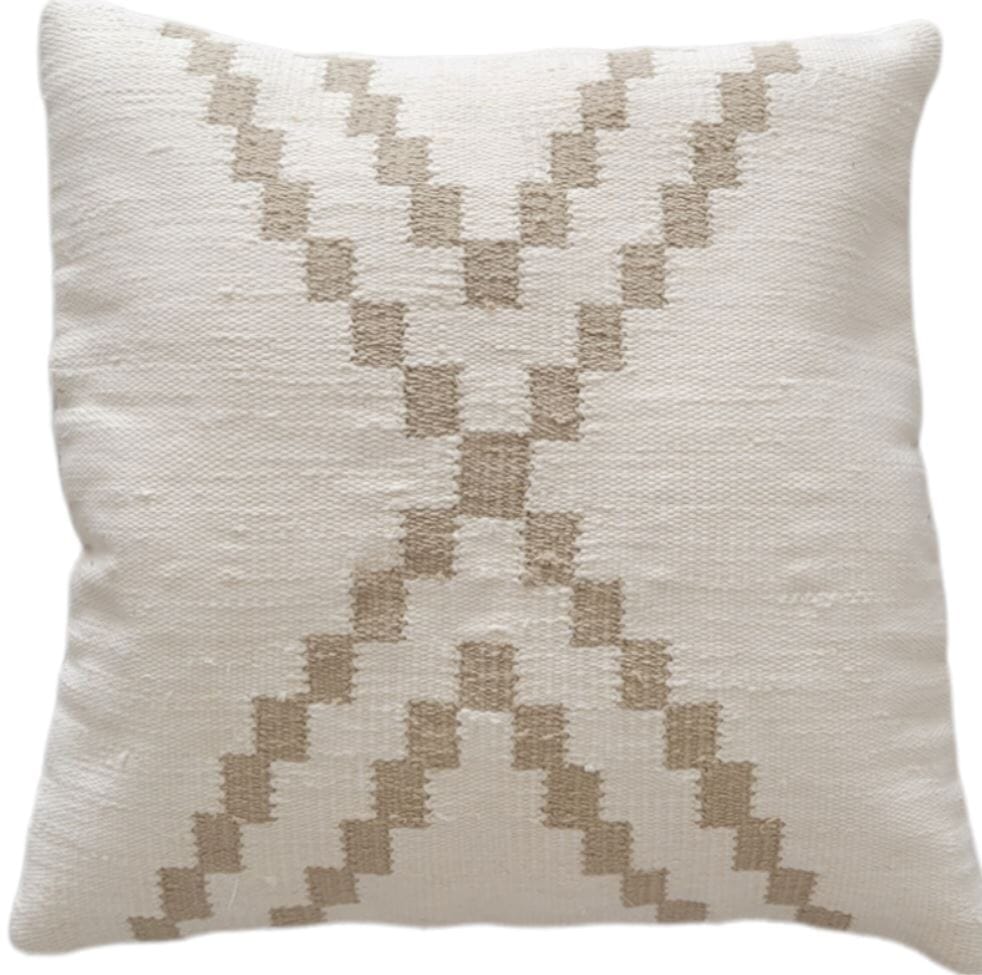 beige throw pillows