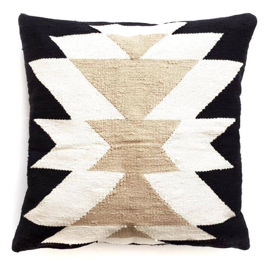 black x white decorative pillow
