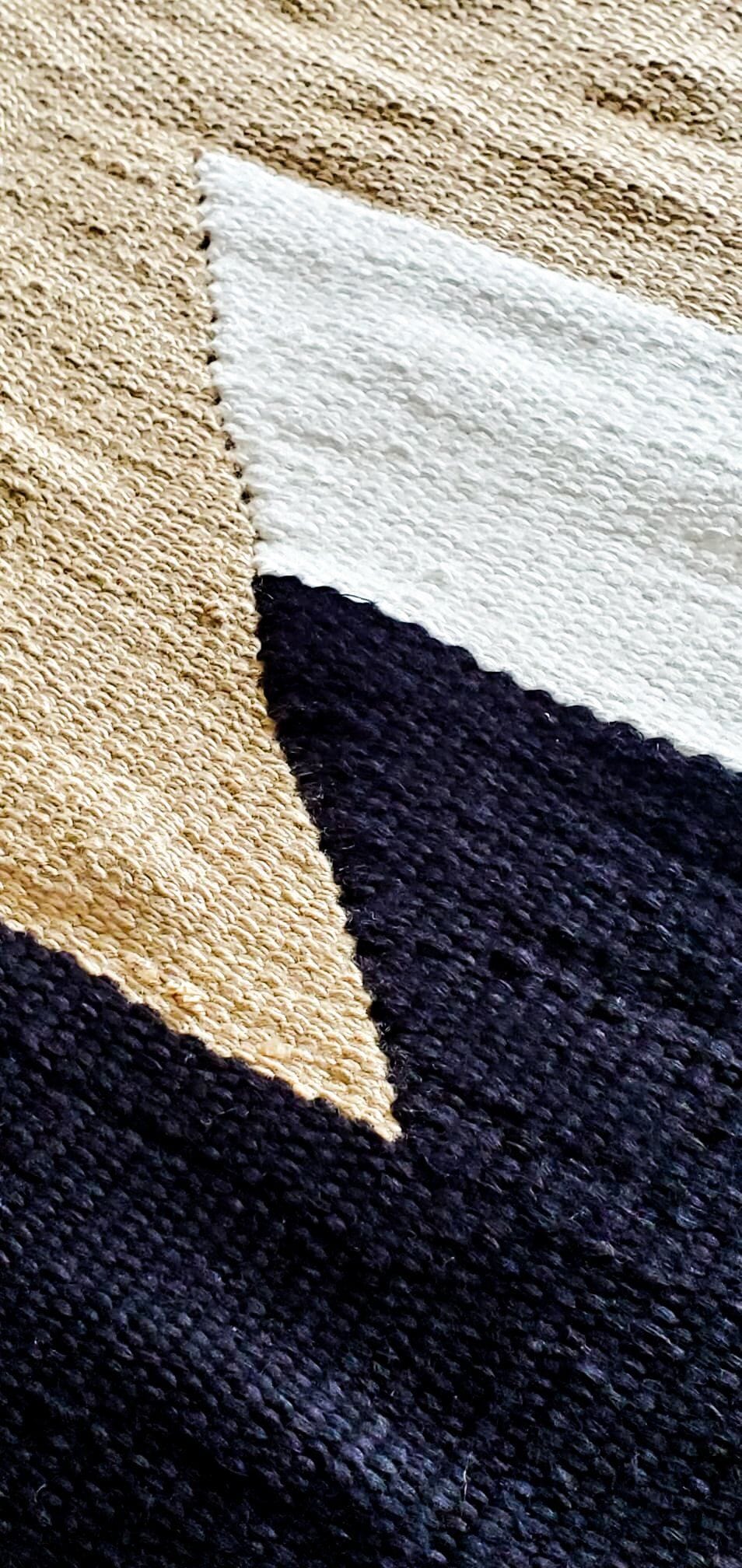 black area rug 100% natural