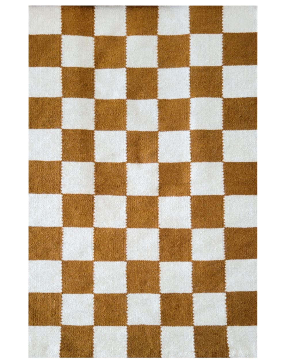 Rustic Checkered Handwoven Area Rug