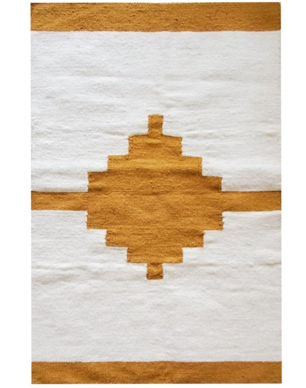 Vita Handwoven Cream Rug with Tassels