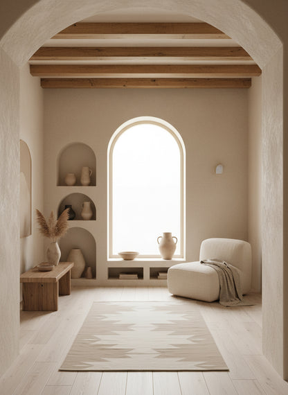 Beige Cleo Handmade Rug