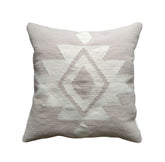 Decorative pillow with geometric pattern on a white background