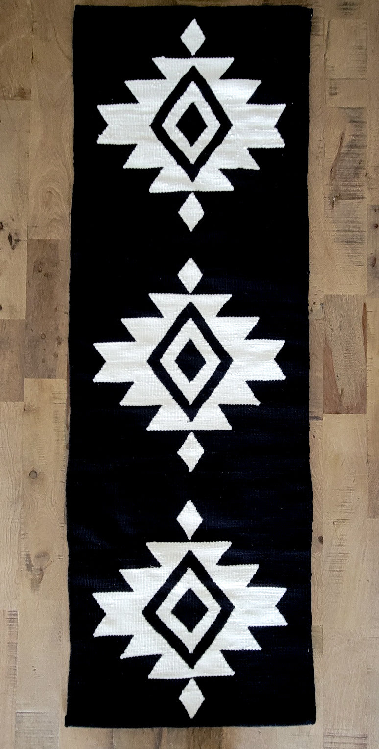 black table runner