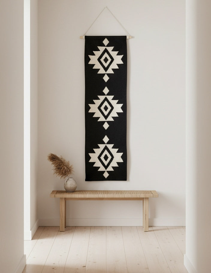 Black Bella Handwoven Wall Hanging