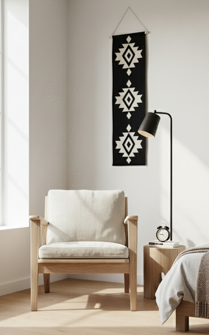 Black Bella Handwoven Wall Hanging Tapestry