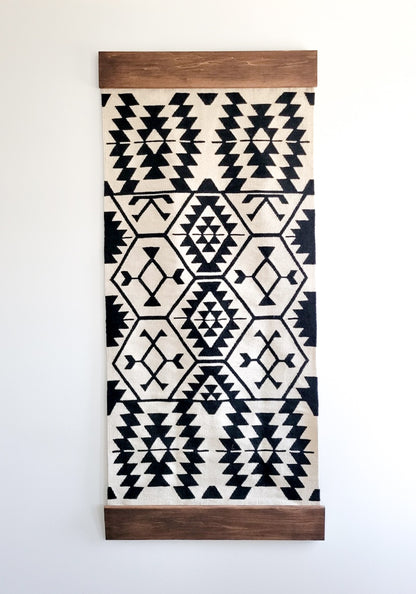 Black Western Wall hanging Kilim