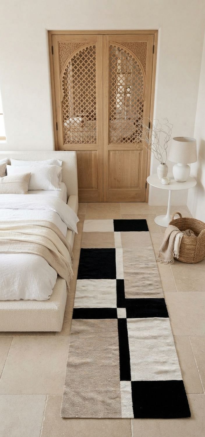 Contour Handwoven Black and Beige Rug