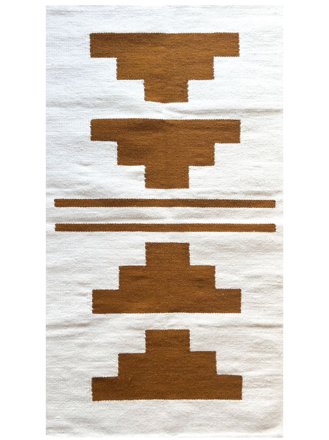 Rug with geometric pattern on a white background