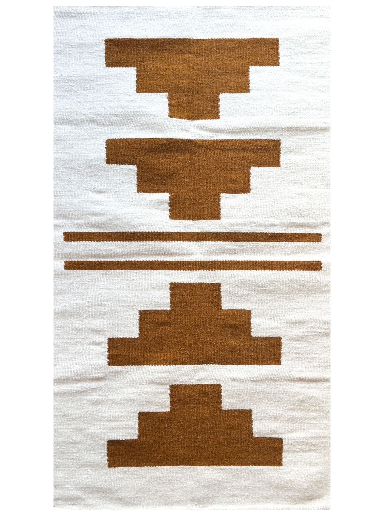Rug with geometric pattern on a white background
