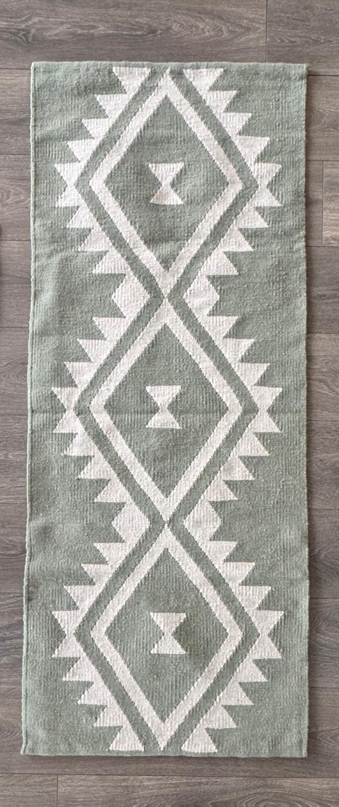 Femi Sage green Kilim Runner Rug