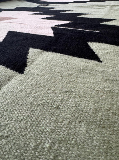 Green Arizona Handwoven Kilim Runner &amp; Area Rug