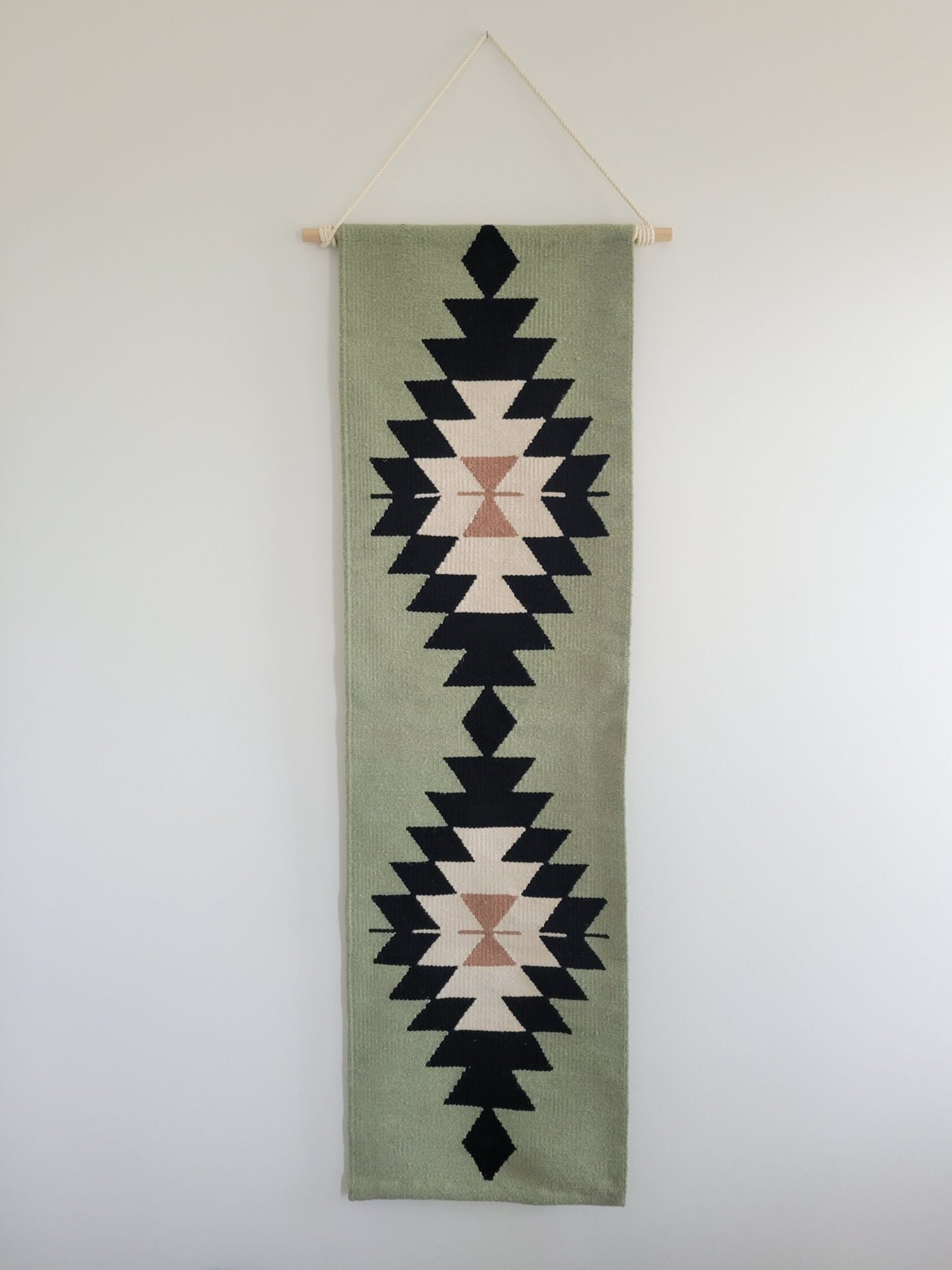 Green Arizona Handwoven Wall Hanging Rug