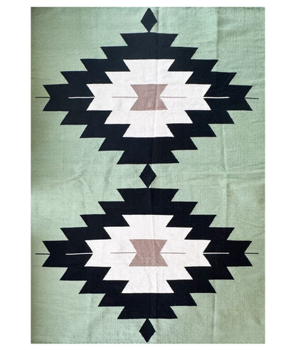 Green Arizona Handwoven Kilim Runner &amp; Area Rug
