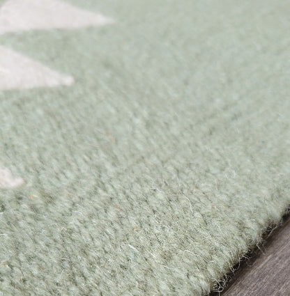 Femi Sage green Kilim Runner Rug