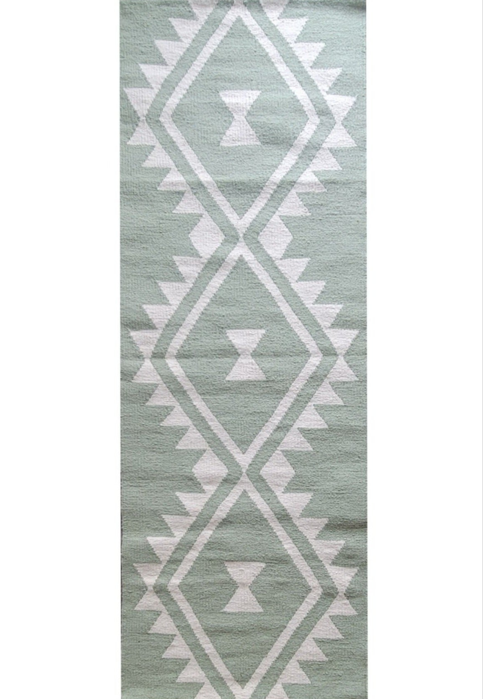 Femi Sage green Kilim Runner Rug