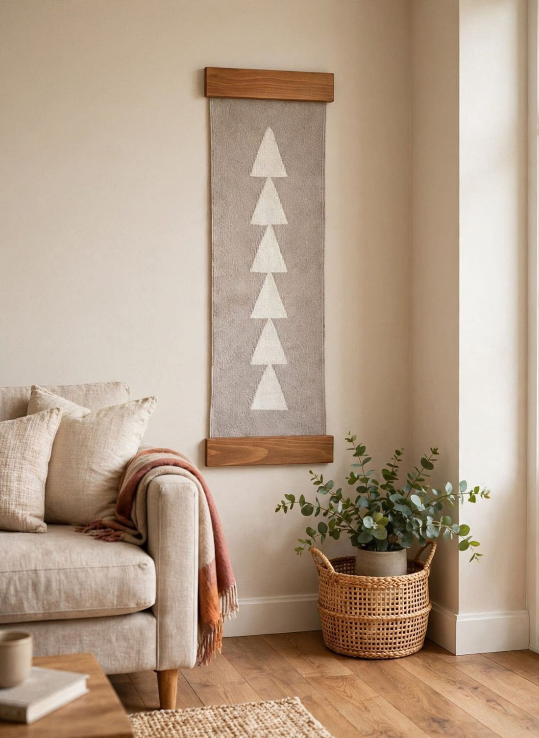 Luma Minimalist Taupe Wall Hanging