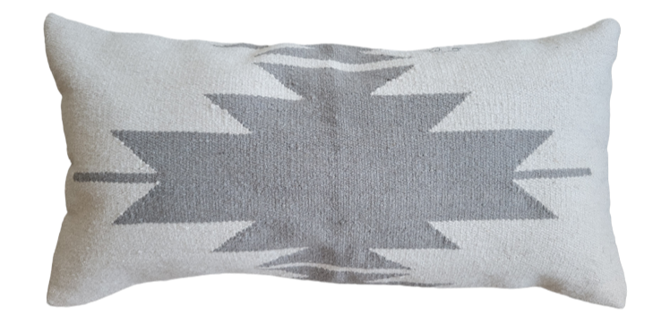 Grey Long Lumbar Pillow