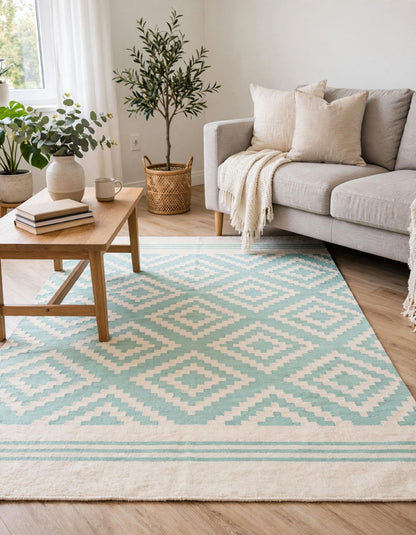 Ivory Handwoven Area Rug | Living room Dining room Bedroom Rug