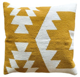 mustard handwoven throw pillow