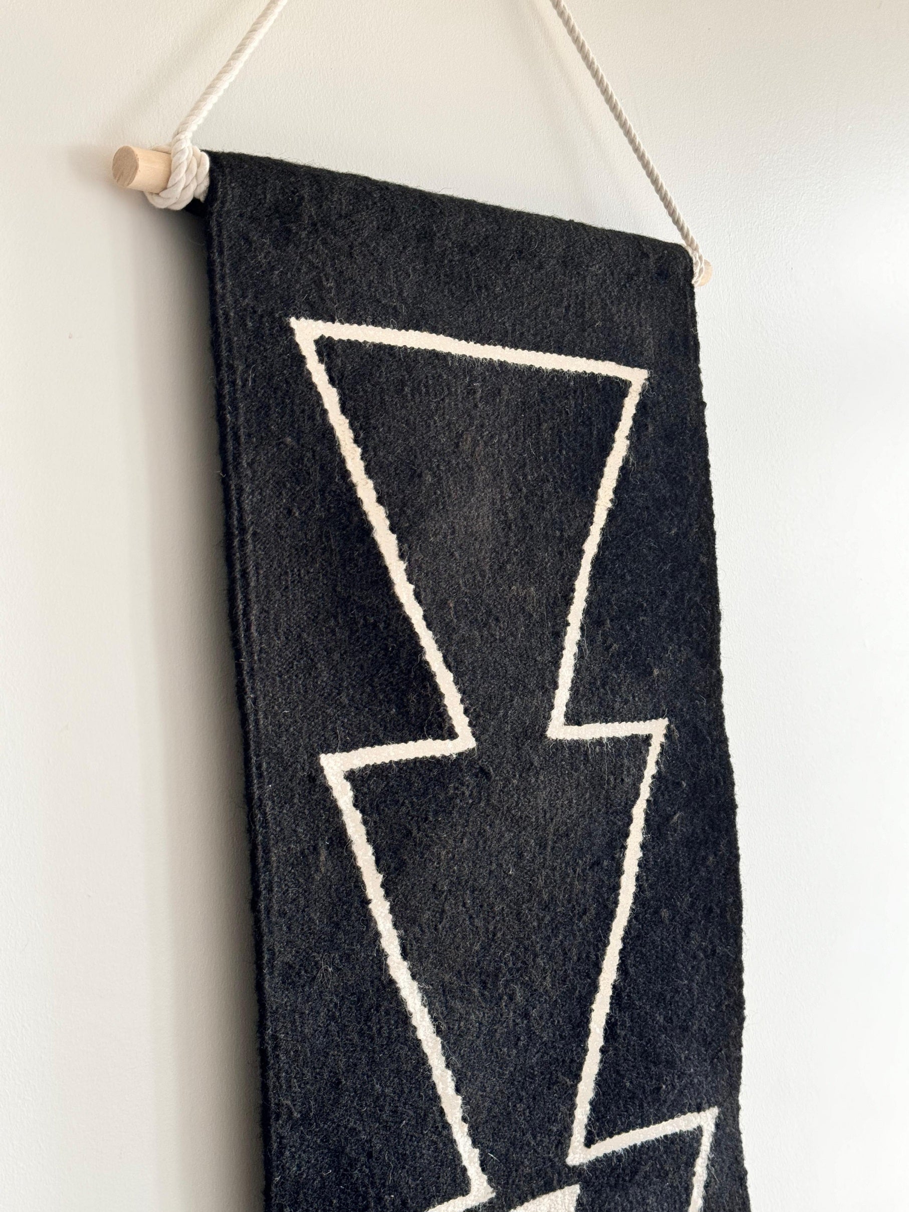 Black Mut Handwoven Wall Hanging Tapestry